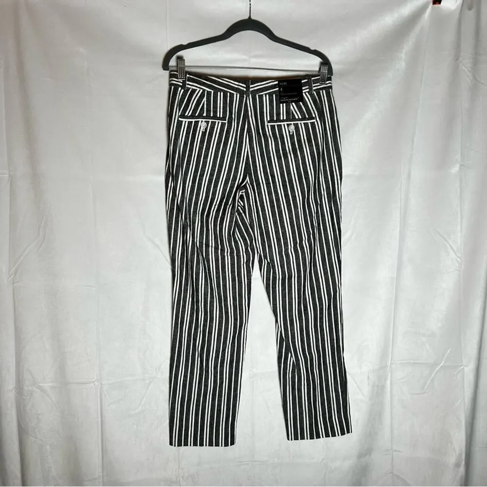 NWOT Banana Republic Factory Avery Linen Cotton Mid Rise Straight Ankle Pant 4